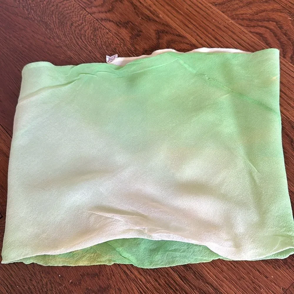 Vintage 60s Echo light green hombre‎ infinity silk neck scarf